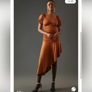 Black Halo Ruched Asymmetrical Dress